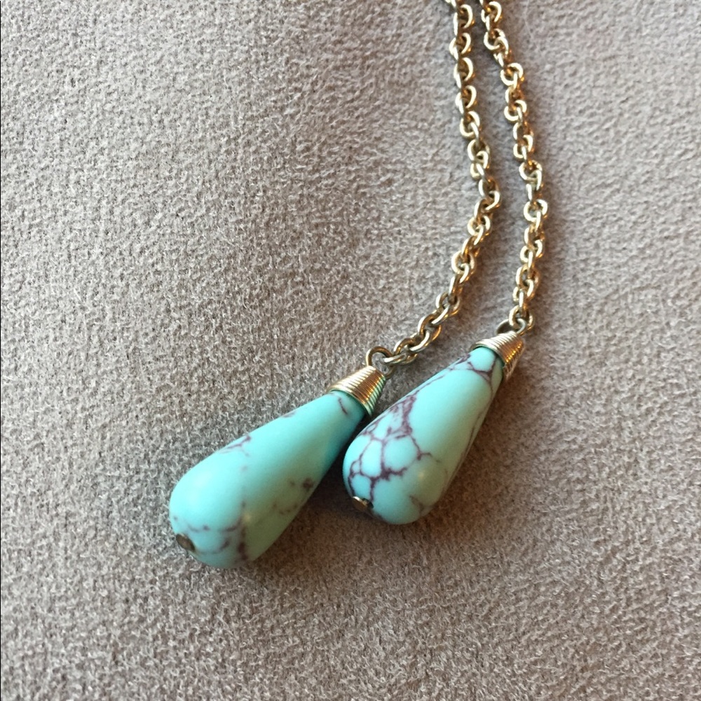 Long turquoise necklace